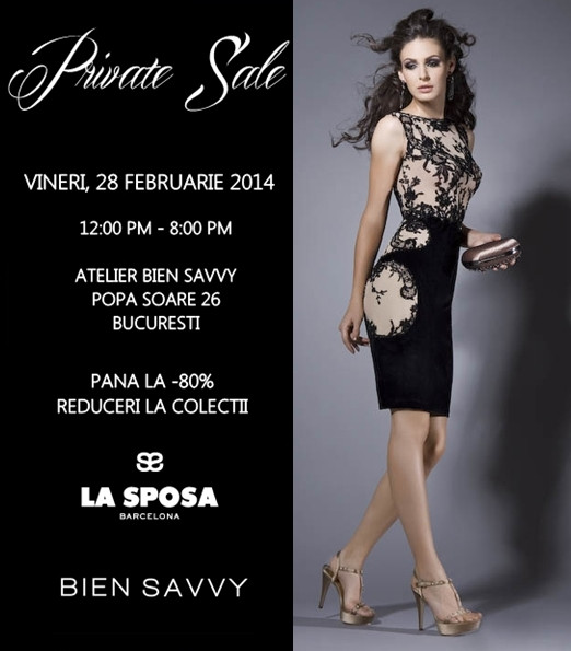 Rochiile de seara La Sposa si Bien Savvy au reduceri de pana la 80%. Doar vineri. Save the date!