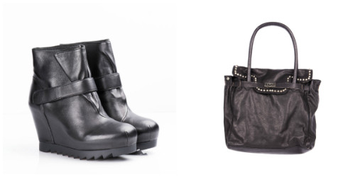 Cizme scurte cu aplicatii metalice si genti din piele pentru fashioniste cu personalitate