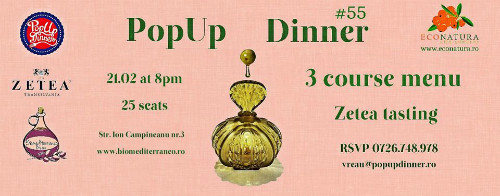 Agenda de weekend: popup dinner, lectura pe intuneric...experiente noi de incercat